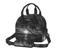 WXWJSHMGC Sea and Tree in The Night Print Women Lunch Box Bag Large Camping Adult Lunch Tote Borsa termica per ufficio Lavoro Picnic