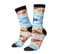 WXWJSHMGC Seashells By The Seashore - Calzini unisex per adulti, con stampa 3D, alti e lunghi fino alla caviglia, per uso quotidiano, 3 nero, Taglia unica