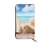 WXWJSHMGC Seashells by The Seashore - Portafoglio lungo alla moda, pochette per shopping, in pelle PU, da donna, da uomo