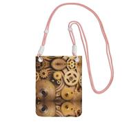 WXWJSHMGC The Clocks Theme Gear - Mini borsa a tracolla per telefono cellulare e smartphone, rosa, Taglia unica