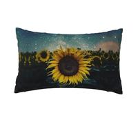 WXWJSHMGC The Most Beautiful - Federa per cuscino con stampa di girasole, in tessuto di lino, per divano, letto, divano, auto, 30 x 50 cm