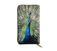 WXWJSHMGC The Peacock Print Fashion portafoglio lungo shopping pochette borsa in pelle PU borse per donne, portafogli da uomo