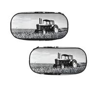 WXWJSHMGC Tractor Agricoltura Tranquil Print Pencil Bag Large Pouch Bag con 3 Scomparti Portapenne Porta Carte Porta Monete per Ragazzi Ragazze Cancelleria Scuola
