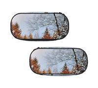 WXWJSHMGC Wandering in the Winter Light Print Pencil Bag - Astuccio grande con 3 scomparti, portapenne, porta carte di credito, portamonete, per ragazzi e ragazze, cancelleria per la scuola