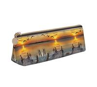 WXWJSHMGC Wild Goose by The Bridge, astuccio in pelle con stampa per penna stilografica, astuccio portatile e personalizzato, grande capacità, per scuola secondaria, per ragazze e ragazzi