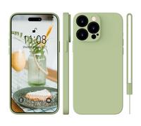 WXX Custodia in silicone per iPhone 14 Pro Max, sottile con microfibra, antigraffio, protezione completa per iPhone 14 Pro Max 6,7", verde Matcha