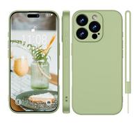 WXX Custodia in silicone per iPhone 16 Pro Max, sottile con microfibra, antigraffio, protezione completa per iPhone 16 Pro Max 6,9", verde Matcha