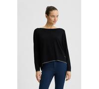 WXX054 22222 MAGLIA DONNA IN LUREX MAGLIETTA A SCATOLA TINTA UNITA CON LOGO