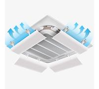 WXXSHGDW Regolabile Deflettore Aria Condizionata, Deflettore Condizionatore Soffitto, Deflettori di Ventilazione per la Circolazione Dell'aria di Raffreddamento/riscaldamento (1 Pcs) (Size : 60cm/24i