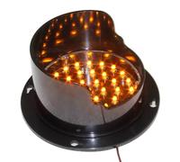 WXXSHGDW Semaforo da 200mm, Semaforo Monocromatico Rosso/Giallo/Verde, Alloggiamento PC Impermeabile IP65, Semaforo LED Industriale, Indicatore Dock Bay (Size : Yellow 100mm_DC24V)
