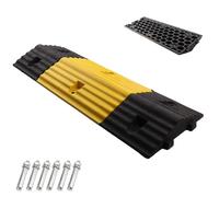 WXXSHGDW WXXZCE 80cm Dossi Artificiali in Gomma, Dossi Stradali Dossi Stradali Modulari, Altezza 6cm, Giuntabili, Carico Massimo 40t, per Garage, Strade Sterrate, Asfalto, Cemento
