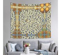WXXWXD Arazzo da parete stampato con mappa del tesoro labirinto 129,5 x 152,4 cm per soggiorno/camera da letto/decorazione d'ingresso