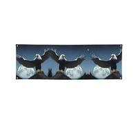 WXXWXD Banner natalizio stampato con aquila sotto le stelle - 61 x 180,3 cm, perfetto per feste e riunioni con gli amici.