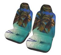 WXXWXD Beach Coconut Sunshine - Set di 2 protezioni per sedili auto, adatte per camion, furgoni, auto, ecc. Facile da installare