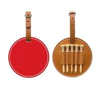 WXXWXD Borsa portaoggetti per tee da golf in tinta unita, con stampa rossa, portatile, per organizzare facilmente i tee