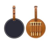WXXWXD Borsa portaoggetti per tee da golf in tinta unita nera stampata, portatile, organizza facilmente i tee