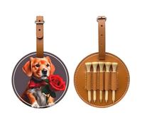 WXXWXD Borsa portaoggetti per tee da golf stampata con cane simile a un gentiluomo, portatile, organizza facilmente le magliette