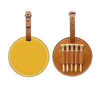 WXXWXD Borsa portaoggetti per tee da golf stampata in oro tinta unita - Conservazione portatile, organizza facilmente i tee