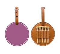 WXXWXD Borsa portaoggetti per tee da golf stampata in tinta unita, colore rosso uva, portatile, organizza facilmente i tee
