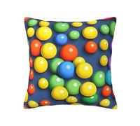 WXXWXD Federa per cuscino con palline colorate, in tessuto, morbida e confortevole. Può essere utilizzata come federa decorativa, cuscino per divano e soggiorno
