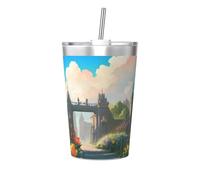 WXXWXD Fuori dal cancello del castello stampato Thermos Cup Ultralight Portable Travel Thermos Bottle