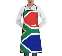 WXXWXD Grembiule da cucina stampato con bandiera del Sud Africa, leggero e traspirante, adatto per barbecue, cottura, pulizia e lavori domestici