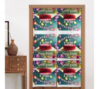 WXXWXD Le belle tende stampate per porte di buon compleanno possono essere utilizzate come partizioni, decorazioni, ecc. Sono facili da pulire e adatte alla maggior parte degli spazi.