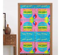 WXXWXD Le tende per porte stampate con palloncini di buon compleanno possono essere utilizzate come partizioni, decorazioni, ecc. Sono facili da pulire e adatte per la maggior parte degli spazi.