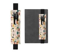 WXXWXD Portapenne elastico con stampa moderna di metà secolo - Cancelleria per il ritorno a scuola, segnalibro regalo per bestie, bambini e insegnanti