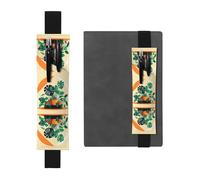 WXXWXD Portapenne elastico stampato in bambù con tartaruga in stile cartone animato, cancelleria per il ritorno a scuola, segnalibro regalo per bestie, bambini e insegnanti