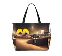WXXWXD Sahara Desert Printed Beach Travel Bag, perfetta per borse della spesa, piscine, palestre, viaggi, shopping, borsa da spiaggia di grande capacità con cerniera,