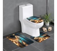 WXXWXD Set di 3 tappeti da bagno con stampa "View Under The Moon", per vasca da bagno, cucina, porta, adatto per interni ed esterni