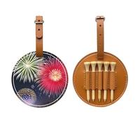 WXXWXD Splendid Fireworks - Borsa portaoggetti per tee da golf, portatile, per organizzare facilmente i tee