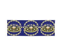WXXWXD Striscione natalizio stampato con tiara fantasy, 61 x 180,3 cm, perfetto per feste e riunioni con gli amici.