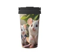 WXXWXD Tazza da caffè portatile con ratti madre e figlio, grande capacità, 12 ore di conservazione del calore e conservazione del freddo, adatta per auto, uffici, ecc.