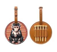 WXXWXD The Silent Monkey - Borsa portaoggetti per tee da golf, portatile, per organizzare facilmente i tee