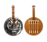 WXXWXD Tiger at rest - Borsa portaoggetti per tee da golf, portatile, per organizzare facilmente i tee