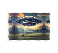 WXXWXD UFO Landing - Set di tovagliette stampate, 30,5 x 45,7 cm, per ristorante, casa, festa, decorazione di nozze