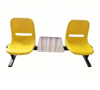 WXXZCE Sedia Sala D'attesa con Tavolino, Sedie Sala D'attesa z 2 Posti, Sedie Ufficio Ospiti, per Aeroporti, Uffici, Centri Commerciali, Bar(Yellow)