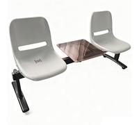 WXXZCE Sedia Sala D'attesa con Tavolino, Sedie Sala D'attesa z 2 Posti, Sedie Ufficio Ospiti, per Aeroporti, Uffici, Centri Commerciali, Bar(White)