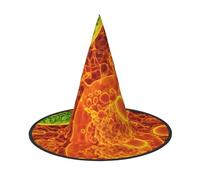 WXYBMDP microscop cellule eucariotiche stampa cappello da strega di Halloween, cappello da strega a punta, accessori per costume da festa per tutti i santi