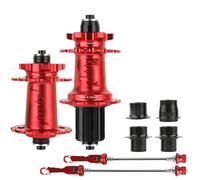 WXYDEDIAN Mozzi per Bicicletta Mozzo 4 Cuscinetti 32 Fori 8-12 velocità mozzi for Bicicletta con Freno a Disco Ruota Libera Cubo Rumoroso(Red-MS)