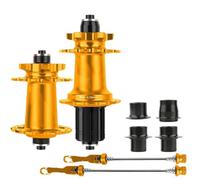 WXYDEDIAN Mozzi per Bicicletta Mozzo 4 Cuscinetti 32 Fori 8-12 velocità mozzi for Bicicletta con Freno a Disco Ruota Libera Cubo Rumoroso(Gold-MS)