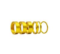 WXYDEDIAN Spaziatori Serie Sterzo per 6 Pezzi/Set distanziatori for Cuffia Stelo Bici in Lega di Alluminio rondella Forcella Bicicletta(Gold)