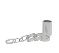 WXYDEDIAN Spaziatori Serie Sterzo per La rondella dello Stelo della Bici Aumenta Il distanziale Guarnizione addensata for Gli Accessori Serie sterzo Forcella Bicicletta da 28,6 mm(Silver 50mm 1set)