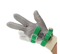 WXYZ Guanti Antitaglio Guanti Resistenti al Taglio in Acciaio Inossidabile a Tre Dita, Guanti da Macellaio di Dimensioni Regolabili, Comune for Le Mani Sinistra e Destra (Size : 1pcs/L)
