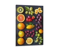 WXYZZB Stampa artistica da parete astratta minimalista su tela, poster minimalista con frutta fresca e colorata, decorazione per la casa, poster 20 x 30 cm