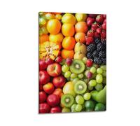 WXYZZB Stampa artistica da parete su tela astratta minimalista, poster minimalista con frutta colorata e fresca, decorazione per la casa, poster 50 x 75 cm