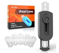 WXZJLY Grande e robusto lame per pane con contenitore per lama integrato e blocco a chiave - Strumento per segnare impasti resistenti per impasti per la cottura, design push-pull sicuro, essenziale