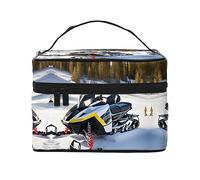 WXZYFP Advanced Snowmobile Travel borsa cosmetica, essenziale per gli appassionati di viaggi all'aperto, ha una semplice struttura interna.